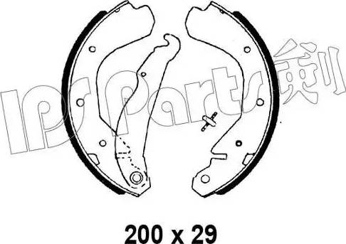 IPS Parts IBL-4996 - Тормозные башмаки, барабанные autosila-amz.com