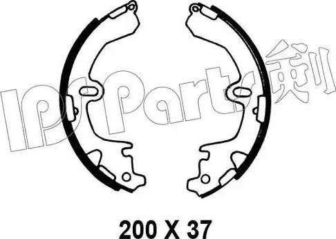 IPS Parts IBL-4201 - Тормозные башмаки, барабанные autosila-amz.com