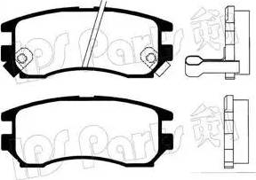 IPS Parts IBR-1599 - Тормозные колодки, дисковые, комплект autosila-amz.com