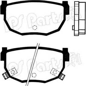 IPS Parts IBR-1194 - Тормозные колодки, дисковые, комплект autosila-amz.com