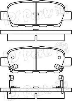 IPS Parts IBR-1154 - Тормозные колодки, дисковые, комплект autosila-amz.com