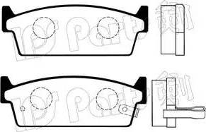 IPS Parts IBR-1124 - Тормозные колодки, дисковые, комплект autosila-amz.com