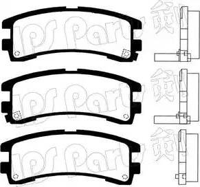 IPS Parts IBR-1128 - Тормозные колодки, дисковые, комплект autosila-amz.com