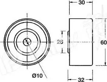 IPS Parts ITB-6410 - Направляющий ролик, зубчатый ремень ГРМ autosila-amz.com