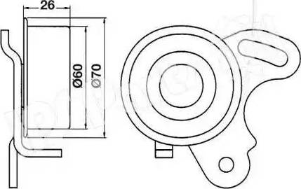 IPS Parts ITB-6503 - Натяжной ролик, зубчатый ремень ГРМ autosila-amz.com