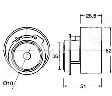 IPS Parts ITB-6313 - Натяжитель, ремень ГРМ autosila-amz.com