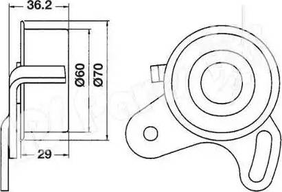 IPS Parts ITB-6H01 - Натяжной ролик, зубчатый ремень ГРМ autosila-amz.com