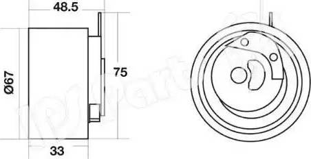 IPS Parts ITB-6J01 - Натяжитель, ремень ГРМ autosila-amz.com