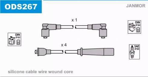 Janmor ODS267 - Комплект проводов зажигания autosila-amz.com