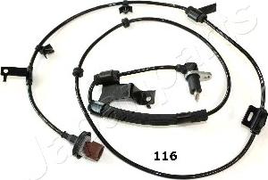 Japanparts ABS-116 - Датчик ABS, частота вращения колеса autosila-amz.com