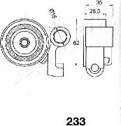 Japanparts BE-233 - Натяжитель, ремень ГРМ autosila-amz.com