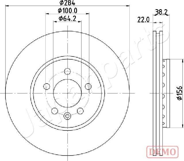 Japanparts DI-442C - Тормозной диск autosila-amz.com