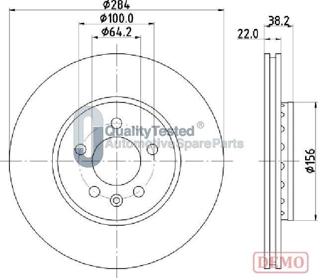 Japanparts DI442JM - Тормозной диск autosila-amz.com