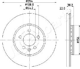 Japanparts DI-442 - Тормозной диск autosila-amz.com