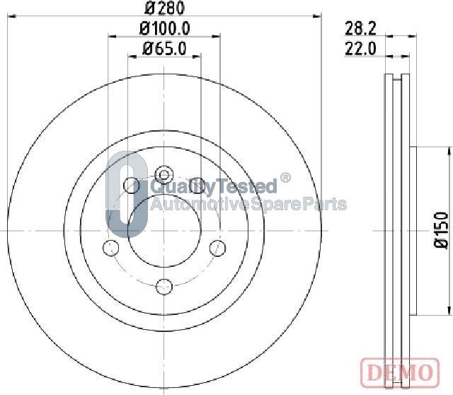 Japanparts DI0944JM - Тормозной диск autosila-amz.com