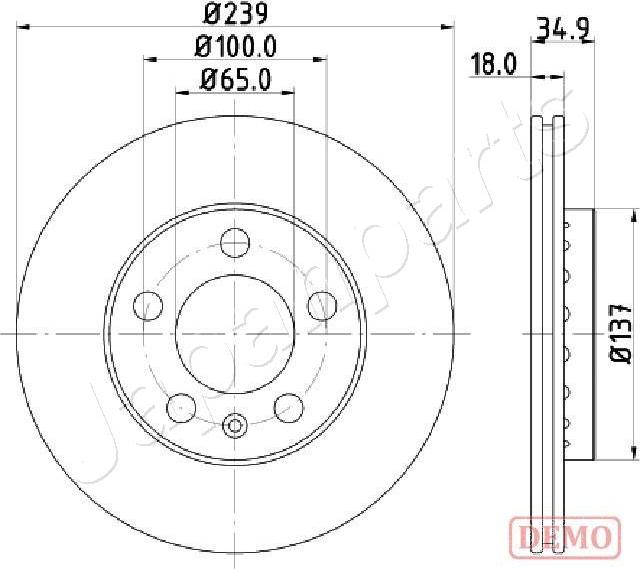 Japanparts DI-0945C - Тормозной диск autosila-amz.com