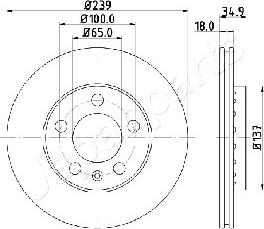 Japanparts DI-0945 - Тормозной диск autosila-amz.com