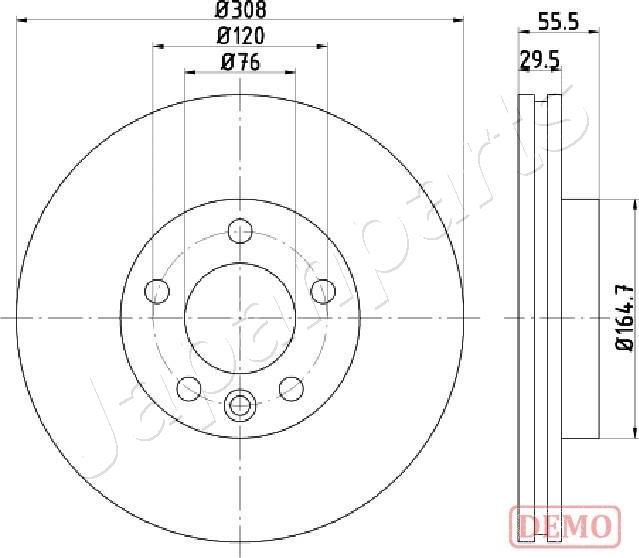 Japanparts DI-0953C - Тормозной диск autosila-amz.com