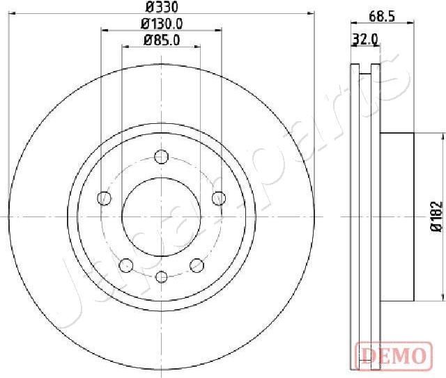 Japanparts DI-0957C - Тормозной диск autosila-amz.com