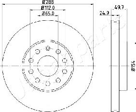 Japanparts DI-0906 - Тормозной диск autosila-amz.com