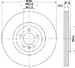 Japanparts DI-0900 - Тормозной диск autosila-amz.com