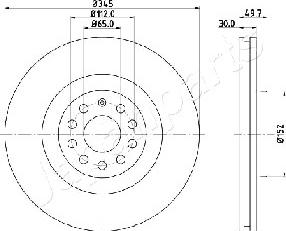 Japanparts DI-0908 - Тормозной диск autosila-amz.com