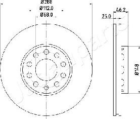 Japanparts DI-0910 - Тормозной диск autosila-amz.com
