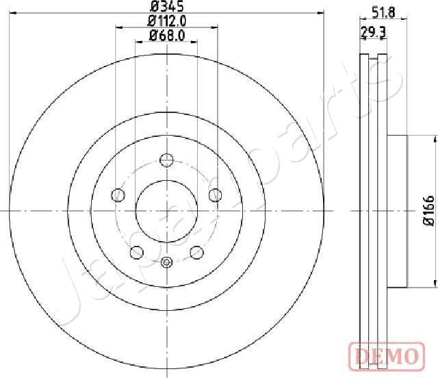 Japanparts DI-0918C - Тормозной диск autosila-amz.com