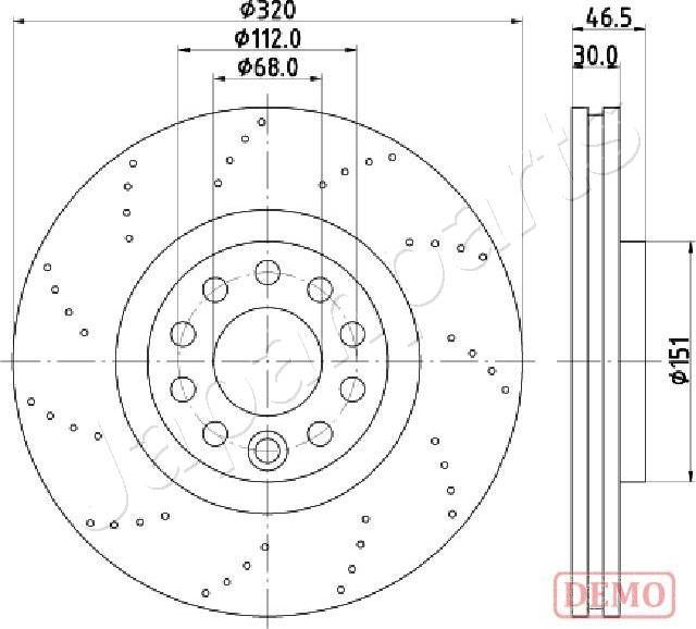 Japanparts DI-0913C - Тормозной диск autosila-amz.com