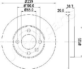 Japanparts DI-0939 - Тормозной диск autosila-amz.com