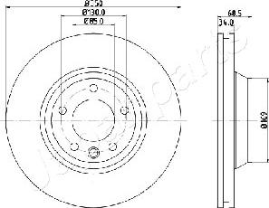 Japanparts DI-0931 - Тормозной диск autosila-amz.com