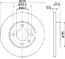 Japanparts DI-0938 - Тормозной диск autosila-amz.com