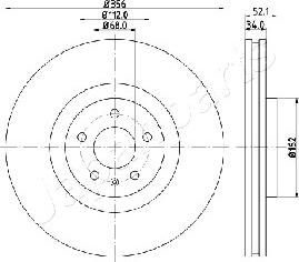 Japanparts DI-0929 - Тормозной диск autosila-amz.com