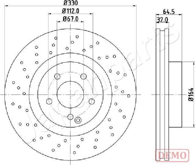 Japanparts DI-0541C - Тормозной диск autosila-amz.com