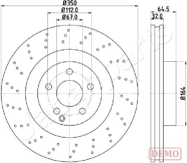 Japanparts DI-0543C - Тормозной диск autosila-amz.com