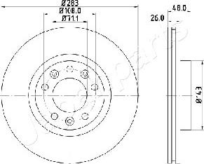 Japanparts DI-0634 - Тормозной диск autosila-amz.com