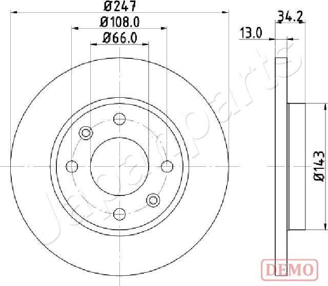 Japanparts DI-0630C - Тормозной диск autosila-amz.com