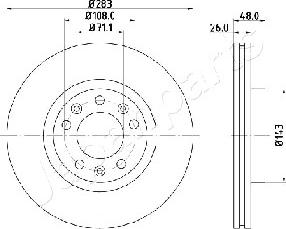 Japanparts DI-0633 - Тормозной диск autosila-amz.com
