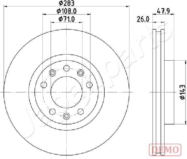 Japanparts DI-0637C - Тормозной диск autosila-amz.com