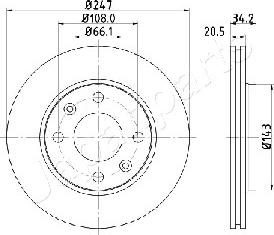 Japanparts DI-0628 - Тормозной диск autosila-amz.com