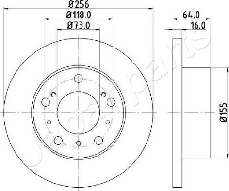 Japanparts DI-0267C - Тормозной диск autosila-amz.com