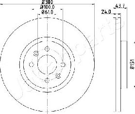 Japanparts DI-0705 - Тормозной диск autosila-amz.com