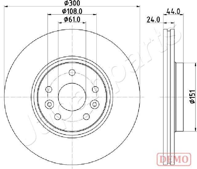 Japanparts DI-0706C - Тормозной диск autosila-amz.com