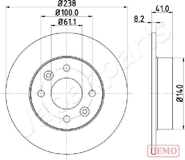 Japanparts DI-0700C - Тормозной диск autosila-amz.com