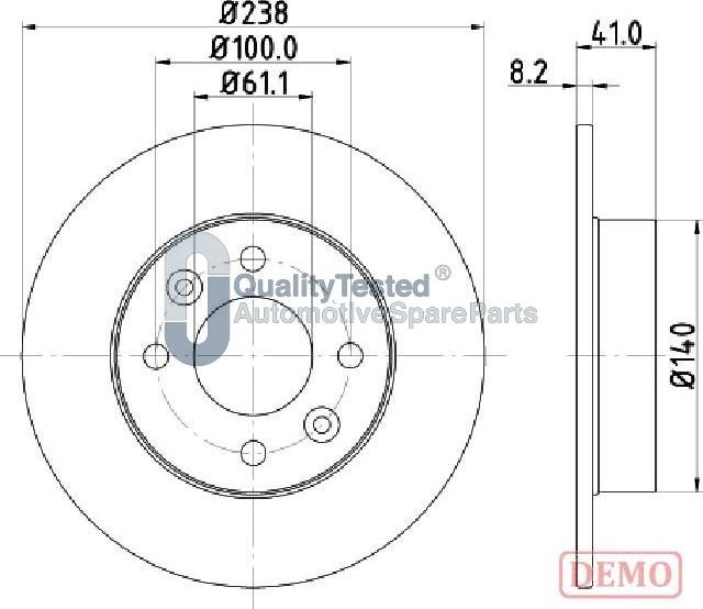 Japanparts DI0700JM - Тормозной диск autosila-amz.com