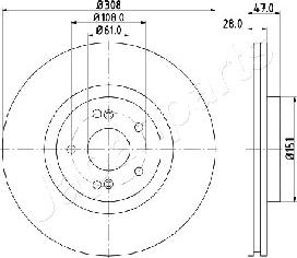 Japanparts DI-0703 - Тормозной диск autosila-amz.com