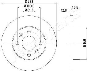 Japanparts DI-0714 - Тормозной диск autosila-amz.com