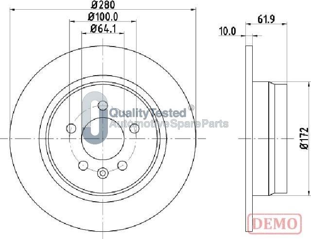 Japanparts DP426JM - Тормозной диск autosila-amz.com