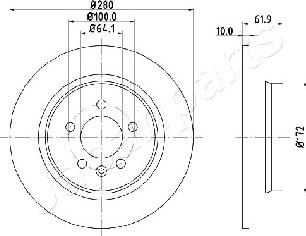 Japanparts DP-426 - Тормозной диск autosila-amz.com