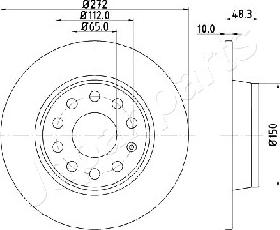 Japanparts DP-0901 - Тормозной диск autosila-amz.com